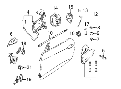 2003 BMW Z4 Door & Components Fillister Head Self-Tapping Screw Diagram for 07149158227
