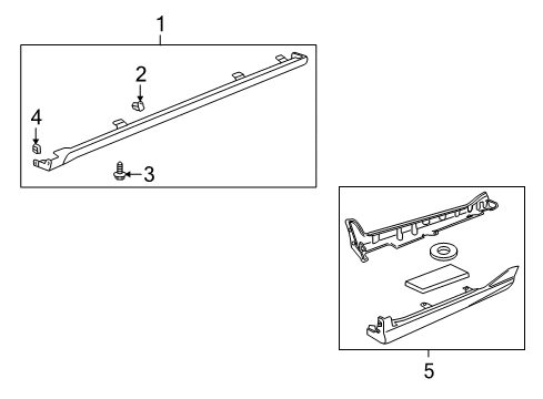 2007 Honda Accord Exterior Trim - Pillars, Rocker & Floor Garnish Assy., L. Side Sill *B517P* (SAPPHIRE BLUE PEARL) Diagram for 71850-SDN-A21ZA