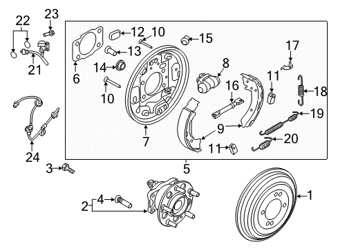 2019 Hyundai Elantra Rear Brakes Plug-Inspection Diagram for 5838631000