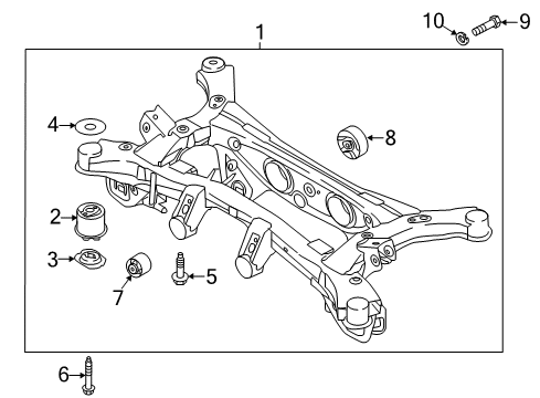 2019 Hyundai Tucson Suspension Mounting - Rear Stopper-Lower Diagram for 55485D3000