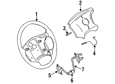 1996 Cadillac DeVille Steering Wheel & Trim Conn-Steering Wheel Radio Switch *Black Diagram for 12092163