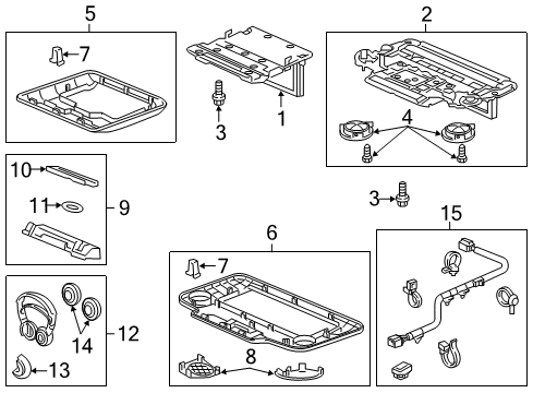 2017 Honda Odyssey Entertainment System Components Battery (Br3032) Diagram for 39561-SHJ-A01