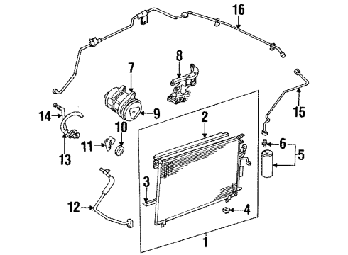 1997 Isuzu Rodeo Switches & Sensors Pipe, Receiver Tank (R-134A) Diagram for 8-97085-865-1