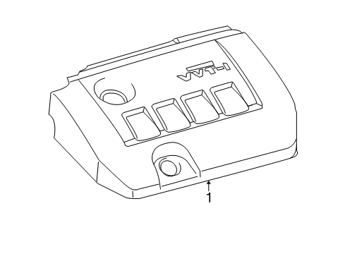 2010 Pontiac Vibe Engine Appearance Cover Engine Cover Diagram for 19185532