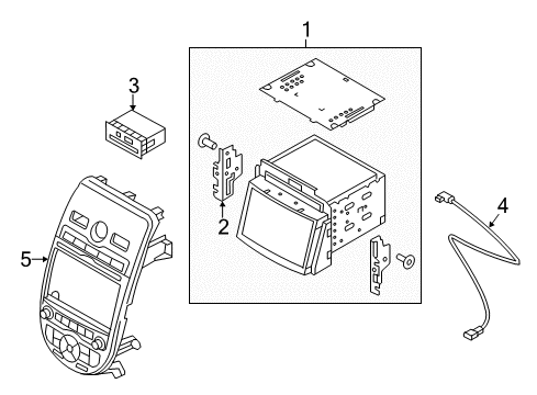 2012 Kia Soul A/C & Heater Control Units Cable Assembly-Usb Diagram for 965952K000