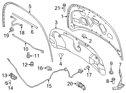 2017 Ford Explorer Anti-Theft Components Control Module Diagram for HU5Z-15604-M