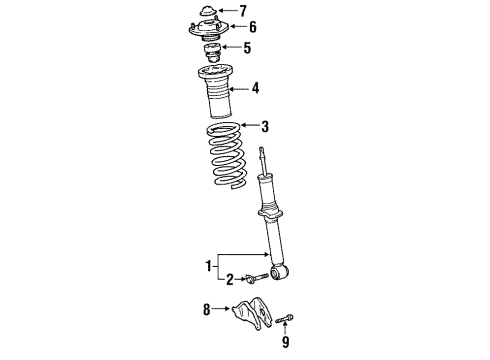 1996 Lexus LS400 Shocks & Suspension Components - Front Bolt(For Front Suspension Lower Arm) Diagram for 90105-12281