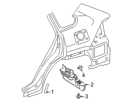 2021 Toyota Venza Exterior Trim - Quarter Panel Stone Guard Diagram for 58742-48020