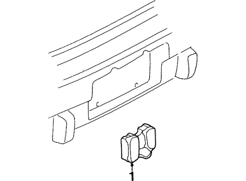 1988 Oldsmobile Toronado License Lamps Lamp Asm-Rear License Diagram for 16504532