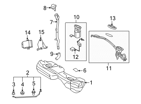 2008 BMW 128i Fuel Injection Tension Strap Right Diagram for 16117195167