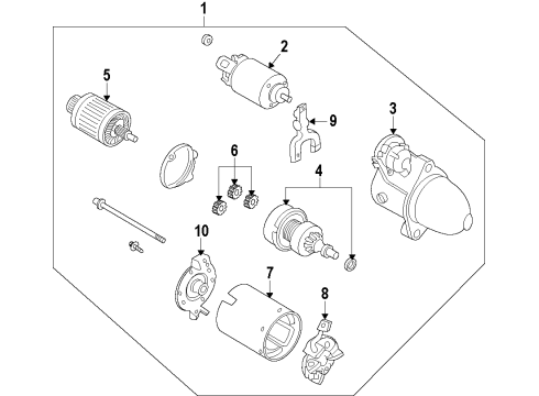 2008 Kia Optima Starter Switch Assembly-Starter Magnetic Diagram for 36120-25022