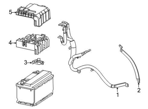 2021 Chevrolet Tahoe Battery - Chassis Electrical Junction Block Diagram for 84694243