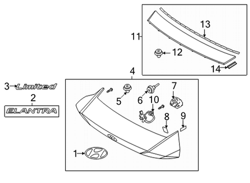 2021 Hyundai Elantra Parking Aid Ultrasonic Sensor Assembly-P.A.S Diagram for 99310-AA100-Y2E