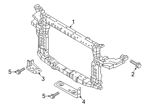 2019 Kia Sorento Radiator Support Reinforcement-Radiator Support Diagram for 64136C5100