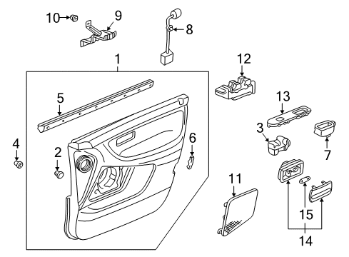 2004 Acura MDX Mirrors Actuator Sub-Assembly, Driver Side (Heated) Diagram for 76215-S3V-A11