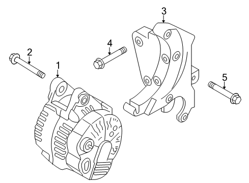 2009 Kia Borrego Alternator Generator Assembly Diagram for 373003F010