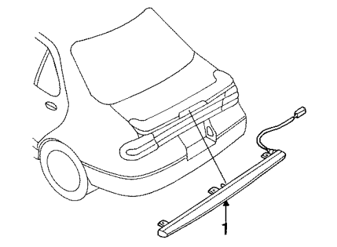 1995 Nissan Altima High Mount Lamps Lamp Assembly-Stop Diagram for 26590-2B500