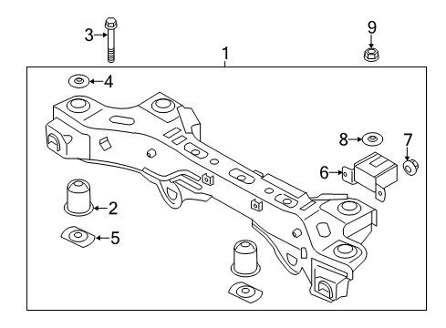 2015 Hyundai Santa Fe Suspension Mounting - Rear Stopper-Lower Diagram for 55485-2W100