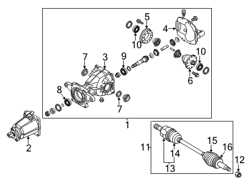 2012 Kia Sorento Axle & Differential - Rear Gear Set-Drive Diagram for 530303B310