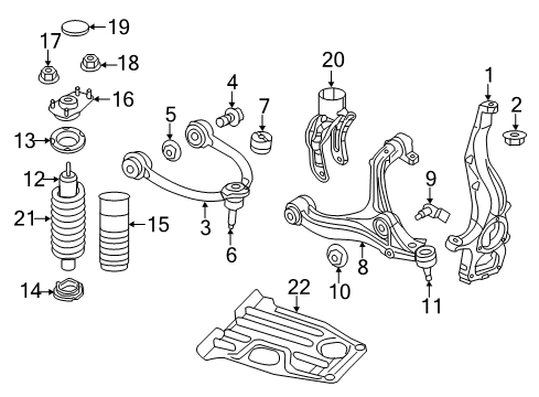 2012 Dodge Durango Front Suspension Components, Lower Control Arm, Upper Control Arm, Ride Control, Stabilizer Bar Nut-HEXAGON FLANGE Lock Diagram for 6509914AA