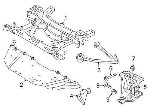 2018 BMW i3s Front Suspension, Lower Control Arm, Stabilizer Bar, Suspension Components Crash Lever, Left Diagram for 31106864661