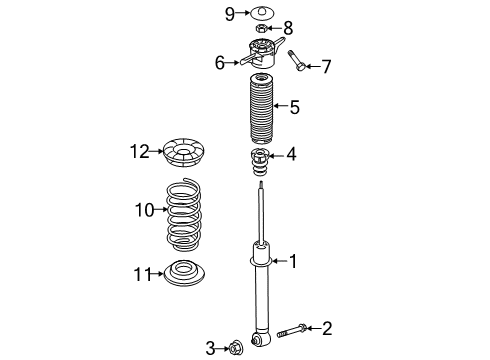 2019 Hyundai Santa Fe Shocks & Components - Rear Cover-Dust Diagram for 55325-S2000