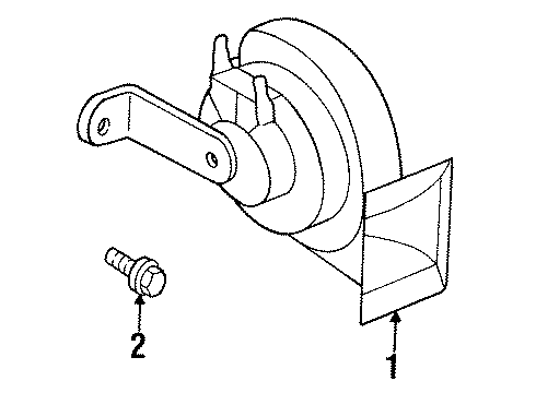 1996 Saturn SL1 Horn Horn Diagram for 21024585