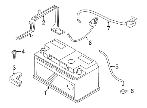 2014 BMW X3 Battery Plus Pole Battery Cable Diagram for 61129225099