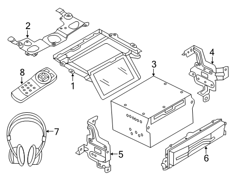 2015 Nissan Quest Entertainment System Components Display Assembly - Av Diagram for 280A0-1JA0A