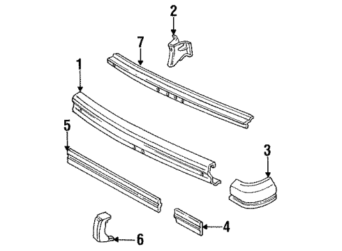 1985 Jeep Wagoneer Rear Bumper Shield-Bumper Diagram for 55026542