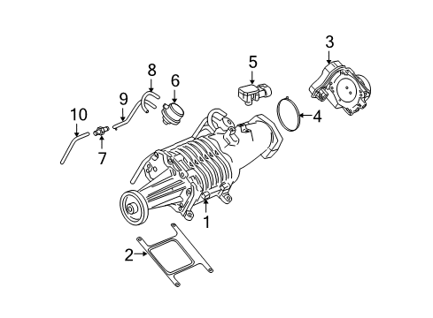 2005 Saturn Ion Throttle Body By-Pass Hose Diagram for 12584338