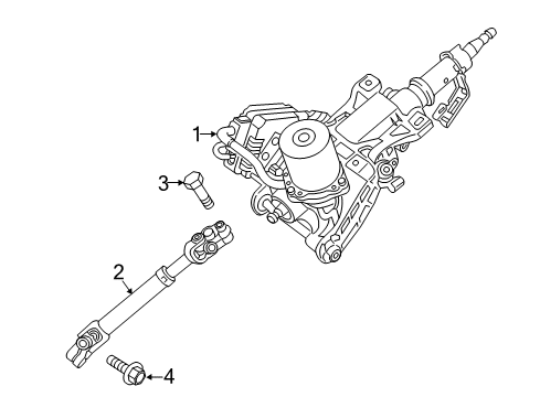 2012 Hyundai Azera Steering Column & Wheel, Steering Gear & Linkage Column Assembly-Upper Diagram for 56310-3V850