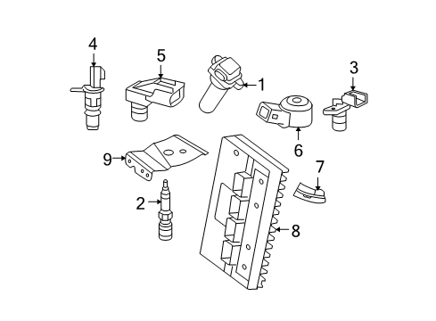 2006 Dodge Charger Powertrain Control SPARKPLUG Diagram for SPLZTR5A13