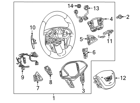 2020 Cadillac CT6 Switches Trim Cover Diagram for 84096347