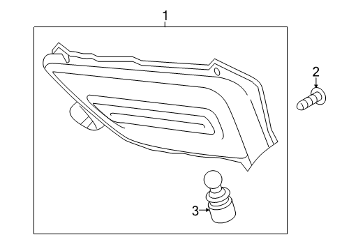 2019 Hyundai Santa Fe Backup Lamps Lamp Assembly-Back Up, LH Diagram for 92405-S1000