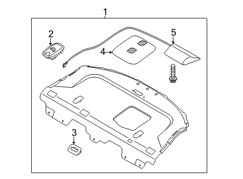 2014 Kia Optima Interior Trim - Rear Body Trim Assembly-Package Tray Diagram for 856104C00087