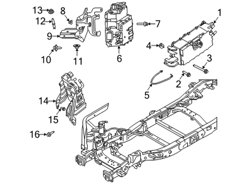 2022 Ford F-150 Battery Converter Nut Diagram for -W721138-S439