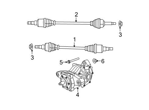 2008 Dodge Avenger Rear Axle Axle Assembly Diagram for 5085099AB