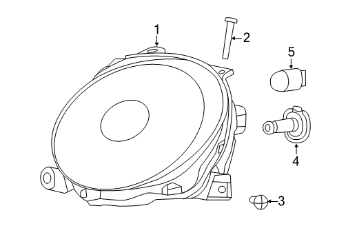 2012 Fiat 500 Bulbs Screw-HEXAGON FLANGE Head Diagram for 6106051AA