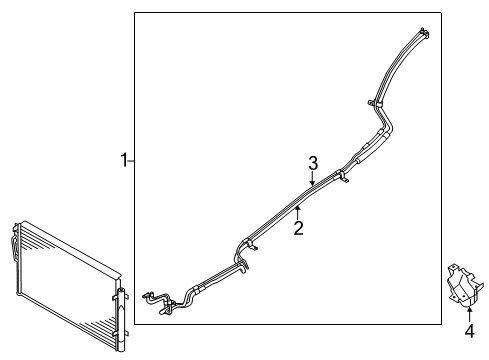 2013 Kia Sorento Rear A/C Lines Liquid Pipe Diagram for 977741U100