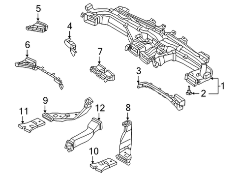 2022 Hyundai Tucson Ducts DUCT ASSY-RR VENT Diagram for 97010-N9010