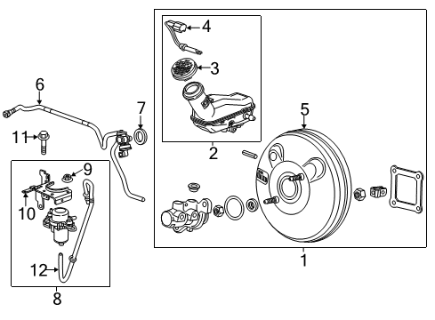 2015 Chevrolet Spark Dash Panel Components Cylinder Asm-Brake Master Diagram for 42426749