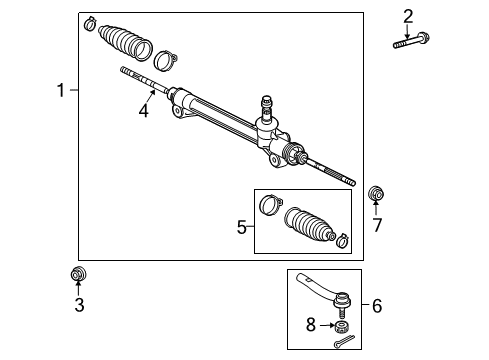 2011 Lexus RX350 Steering Column & Wheel, Steering Gear & Linkage Rod Assembly,Tie, LH Diagram for 45470-09110