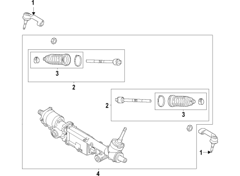 2021 Ford F-150 Steering Gear & Linkage Tie Rod Boot Diagram for KL1Z-3332-A