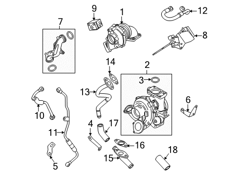 2009 BMW 335d Turbocharger Exchange-Turbo Charger Diagram for 11657802587