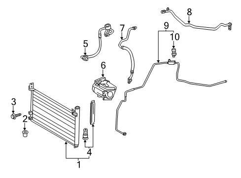 2015 Lexus CT200h Switches & Sensors Tube & Accessory Assembly Diagram for 88710-76010