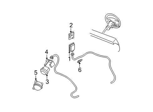 1985 Chevrolet Astro Cruise Control System Servo Asm, Cruise Control Diagram for 25074632