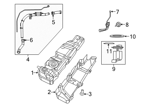 2021 Jeep Wrangler Fuel Supply Tube-Fuel Filler Diagram for 52030201AE