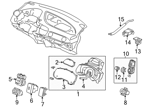 2014 Honda Insight Switches Lens (Sp) Diagram for 78101-TM8-J01