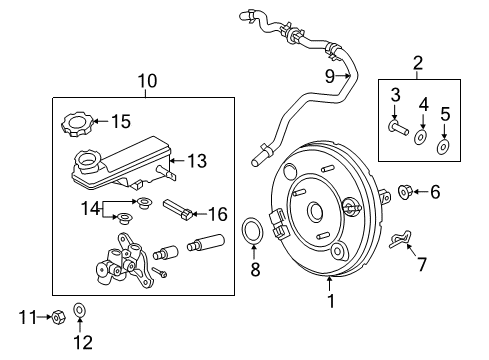 2021 Hyundai Accent Hydraulic System Cylinder Assembly-Brake Diagram for 58510H9260